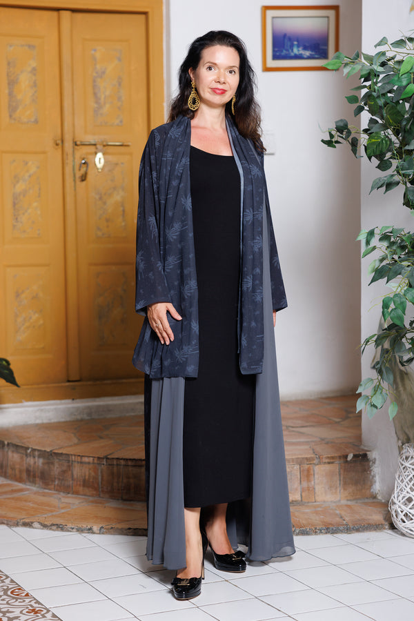 Grey Palm Abaya