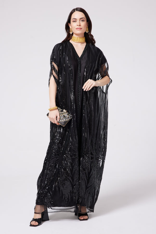 Latifa Black kaftan