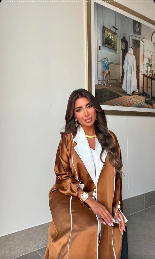 The Office Abaya -  Brown Silk