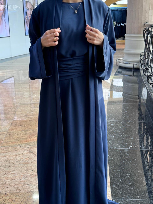 3pc Daily Blue Abaya set