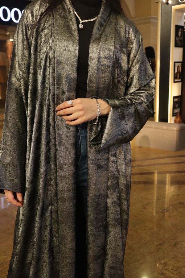 Silver Shimmer Abaya