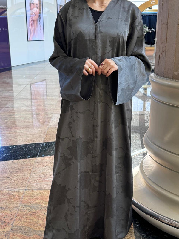 Daily Grey Fall Leaves Abaya