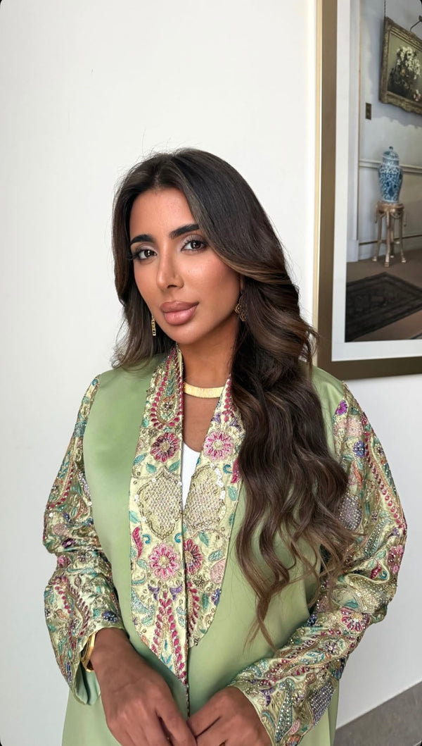 Light Green Fancy Abaya