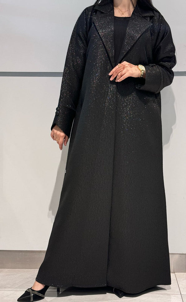 Black Shine Coat Abaya
