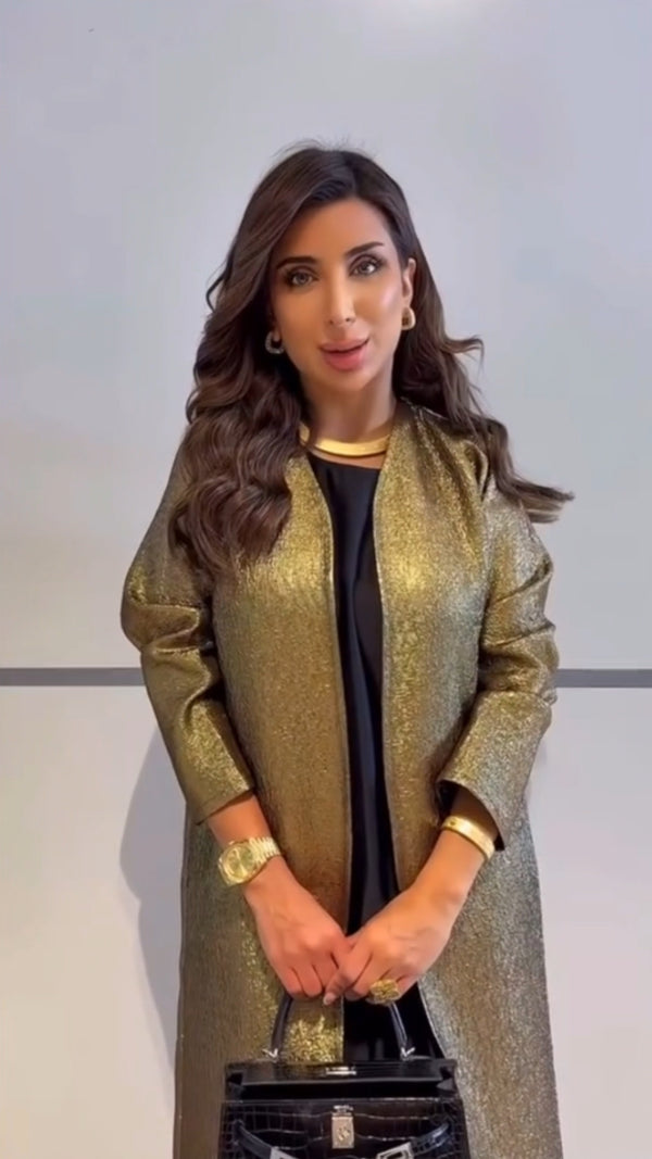 Nafrteeti Gold Abaya