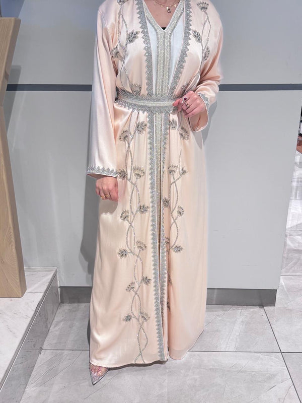 Nude pink kaftan