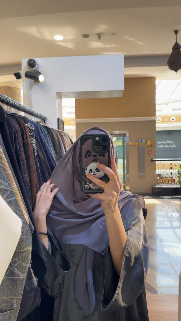 Daily Grey Fall Leaves Abaya