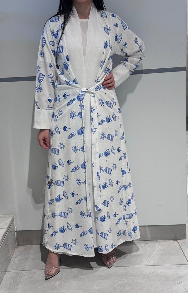 Summer Beach Abaya - 3pc set