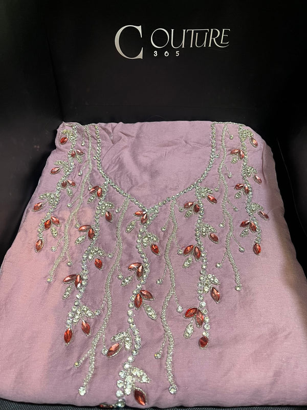 Baby Pink Emirati Mukhawar - Stiched