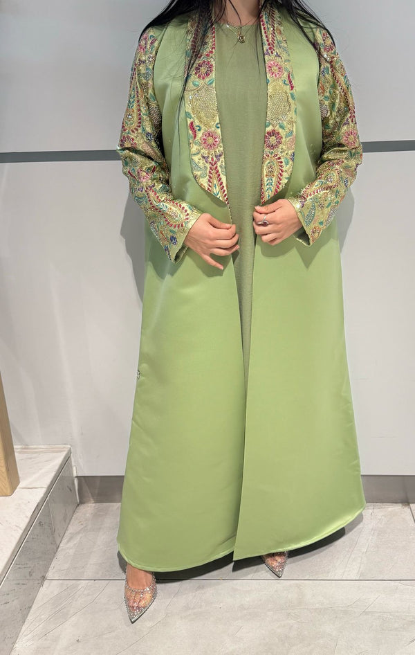 Light Green Fancy Abaya