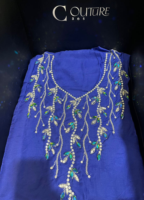 Royal Blue Emirati Mukhawar - Stiched