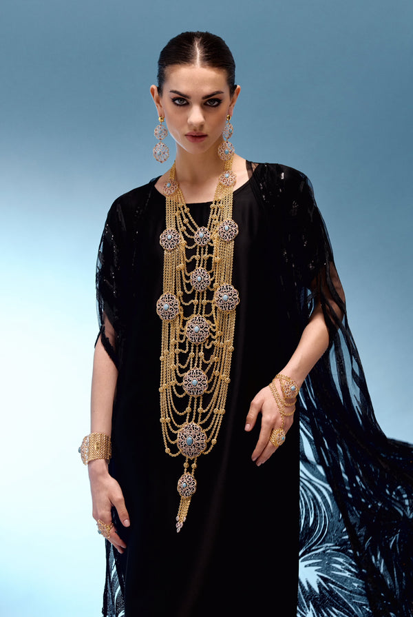 Latifa Black kaftan